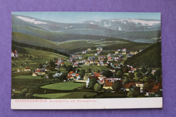 Ansichtskarte AK Krummhübel Karpacz 1905-1915 Riesengebirge Häuser Straßen Hoels Umland Nieder Schlesien Ortsansicht Polen Polska